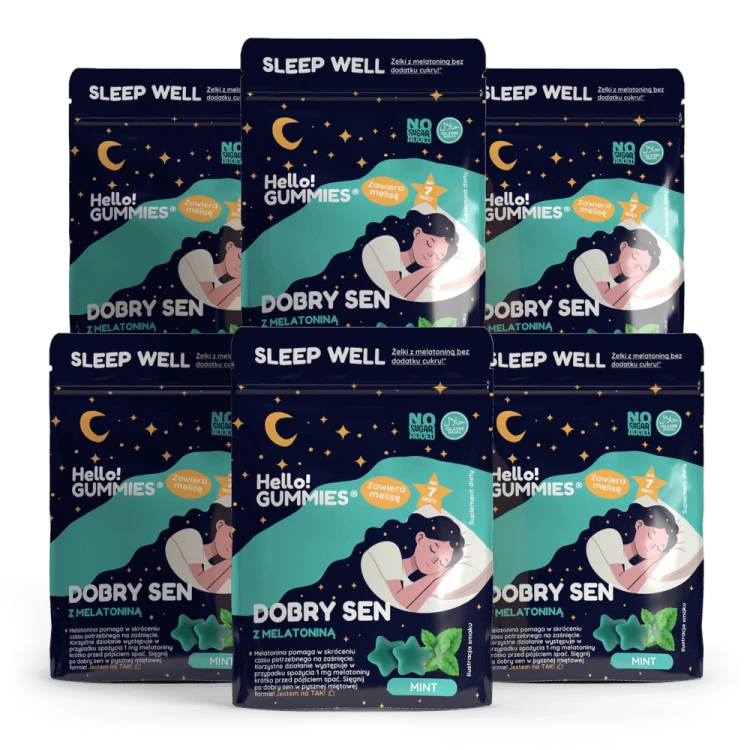 Sleep Well żelki z melatoniną Dobry Sen ZESTAW x6.png